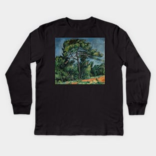 The Large Pine by Paul Cezanne Kids Long Sleeve T-Shirt